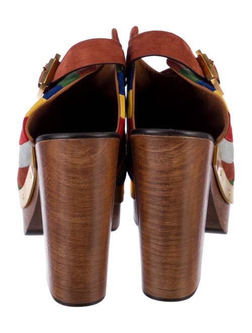 Rosetta Getty Suede Striped Slingback Pumps