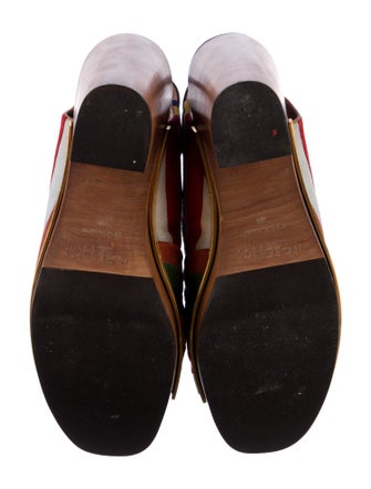 Rosetta Getty Suede Striped Slingback Pumps