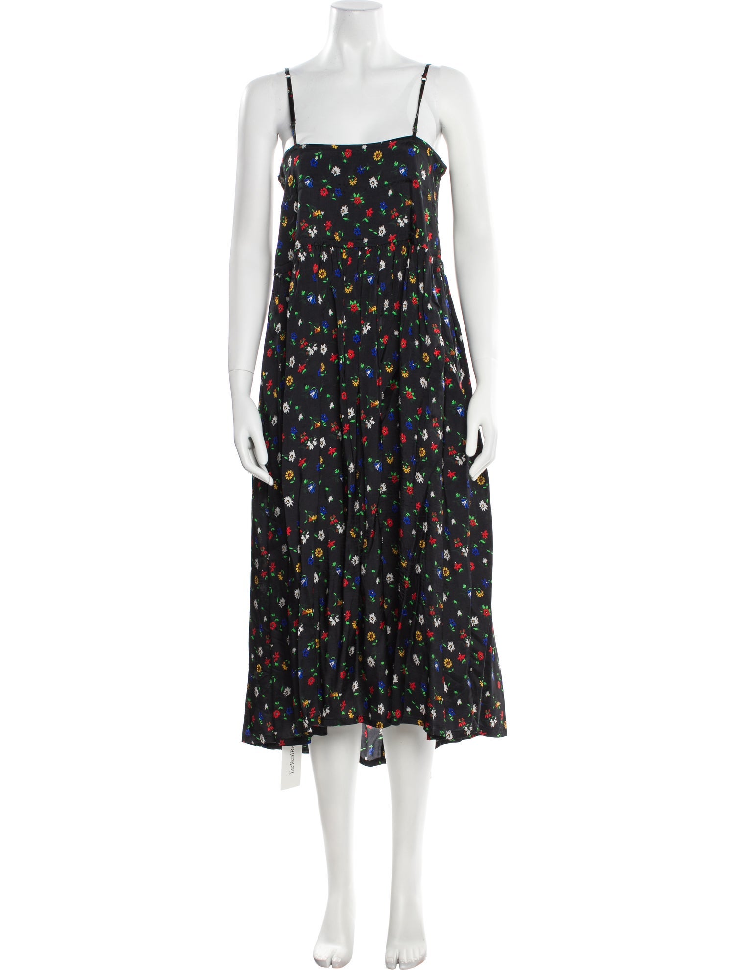 Rosetta Getty Floral Print Knee-Length Dress