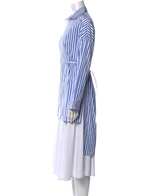 Rosetta Getty Striped Long Sleeve Button-Up Top