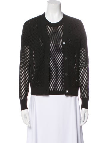 Pre-owned Rosetta Getty Printed Eyelet Trim Set In Black