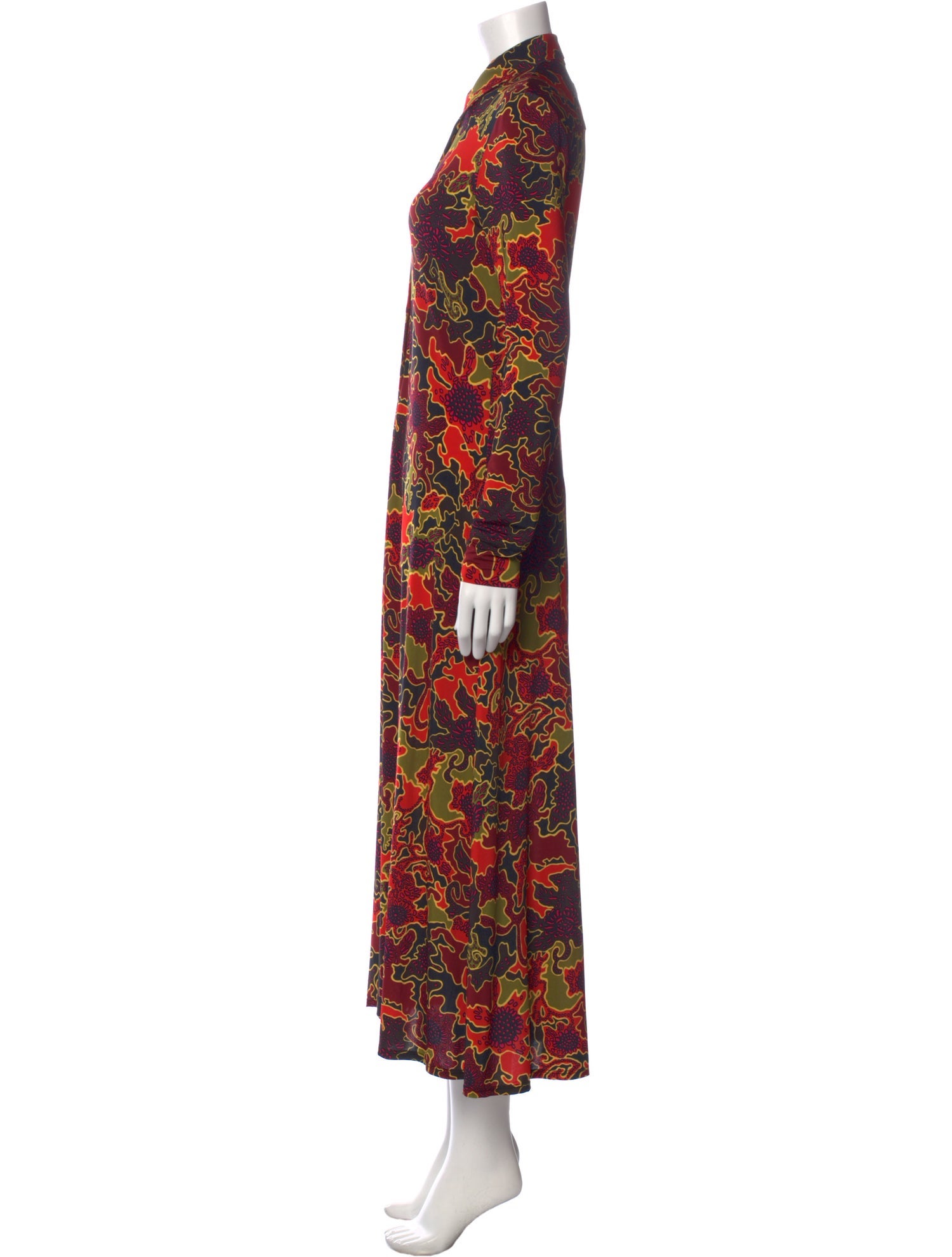 Rosetta Getty Floral Print Long Dress