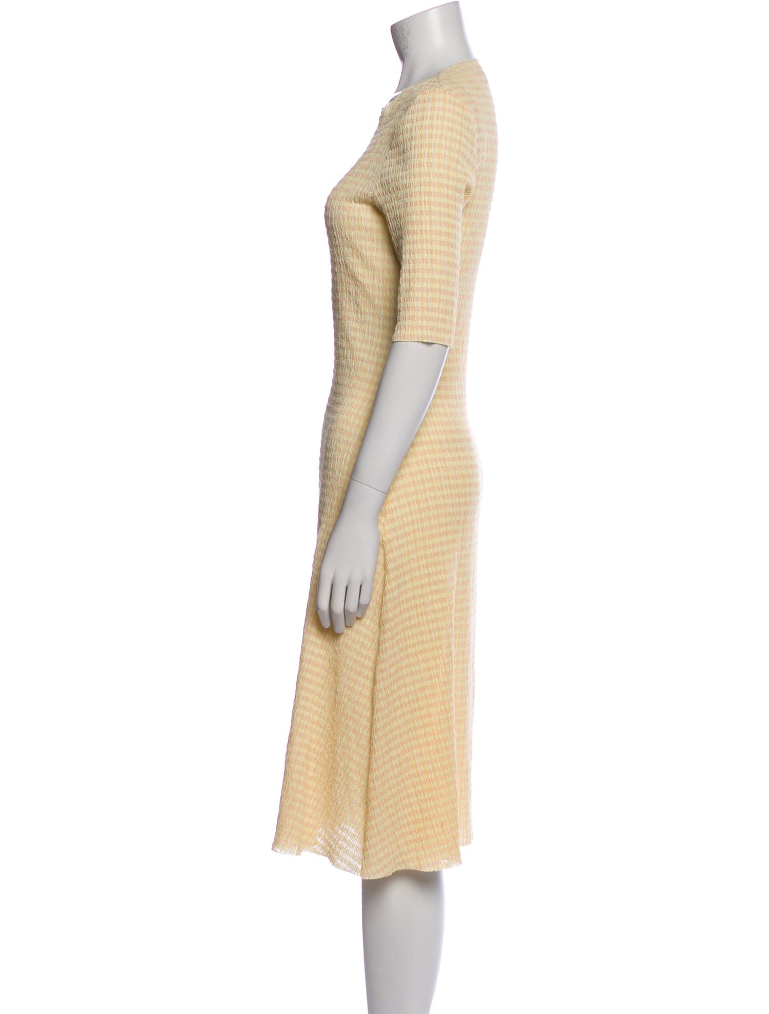 Rosetta Getty Crew Neck Midi Length Dress