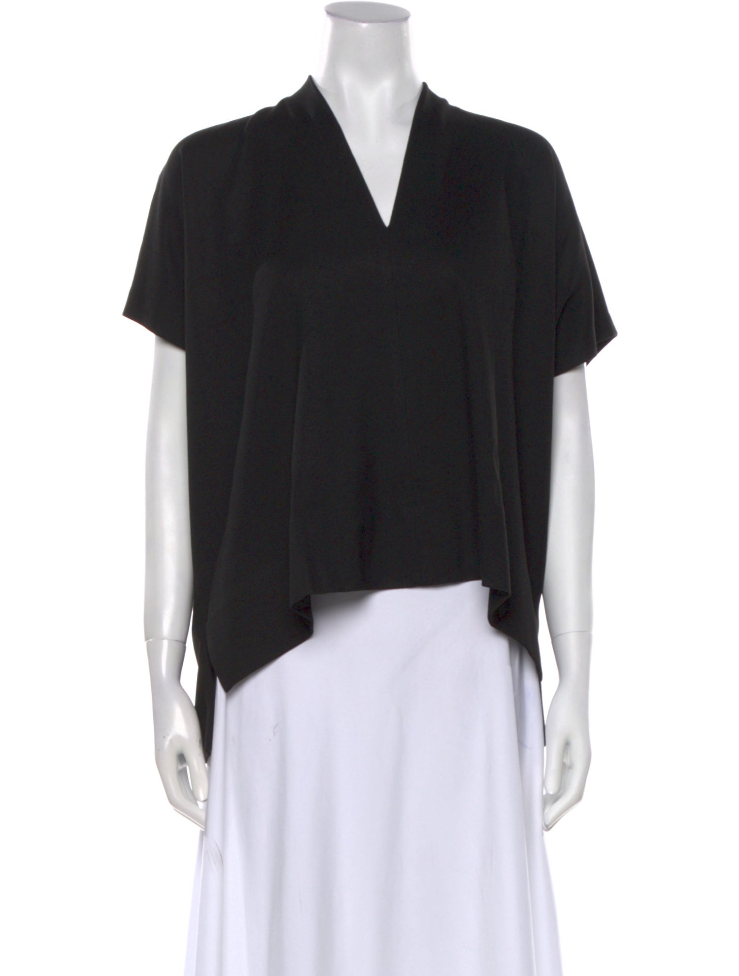 Rosetta Getty V-Neck Short Sleeve Blouse