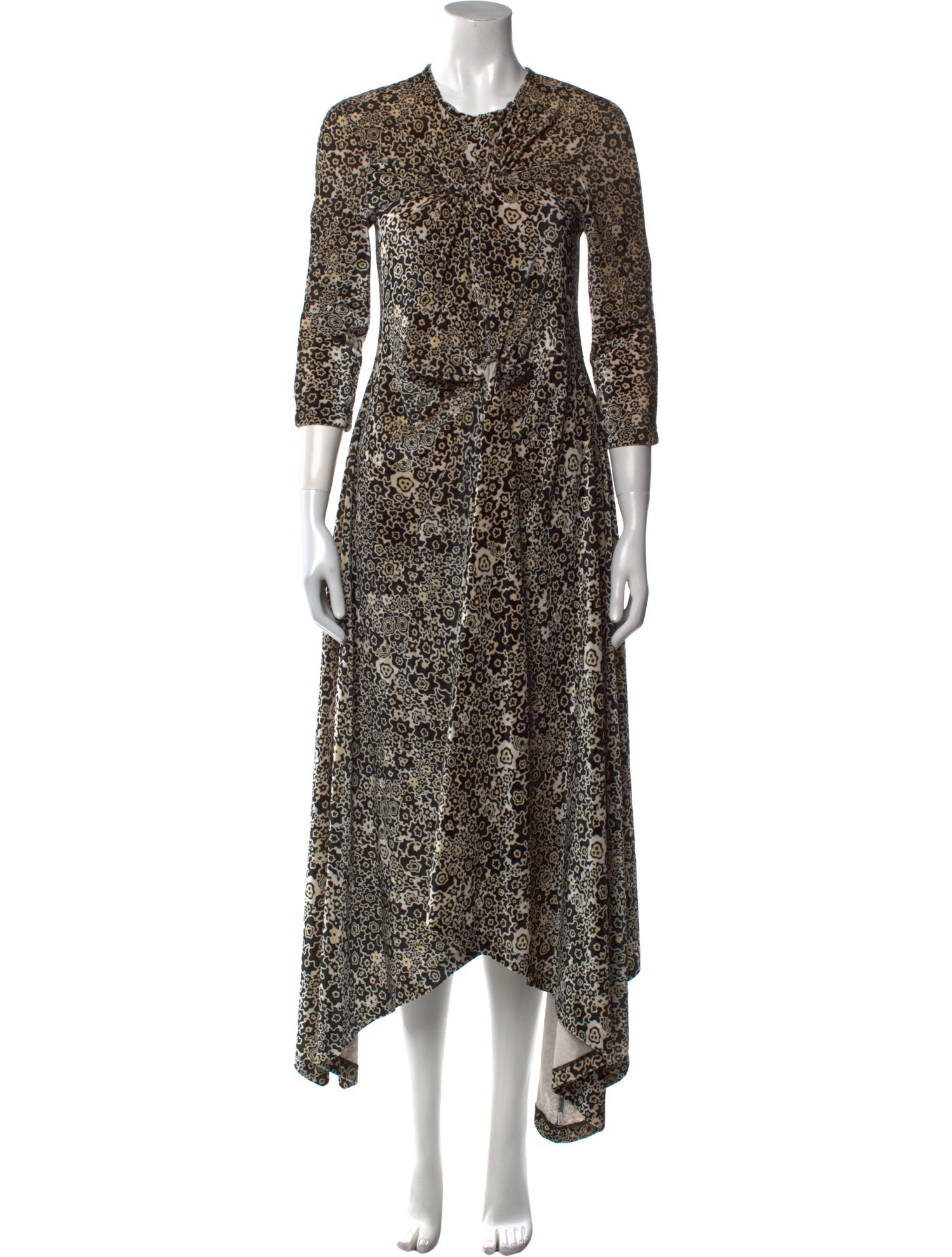 Rosetta Getty Floral Print Long Dress