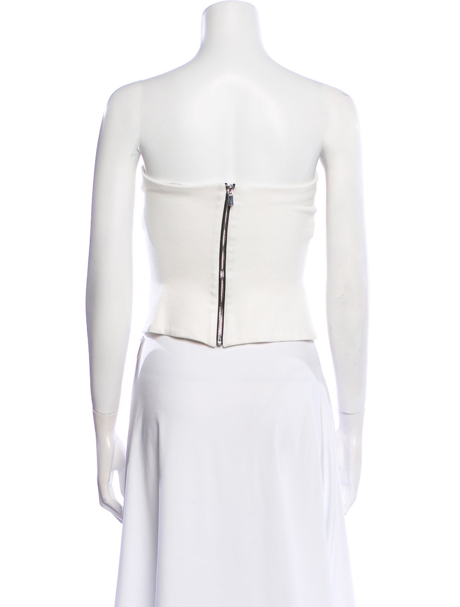 Rosetta Getty Strapless Crop Top