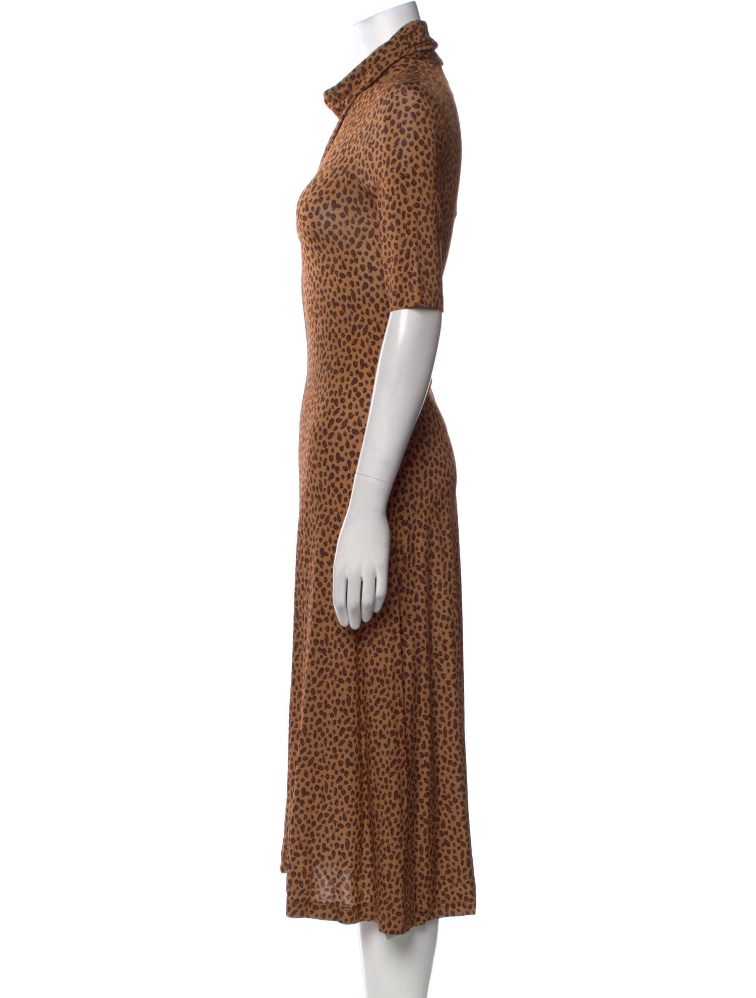Rosetta Getty Animal Print Midi Length Dress w/ Tags