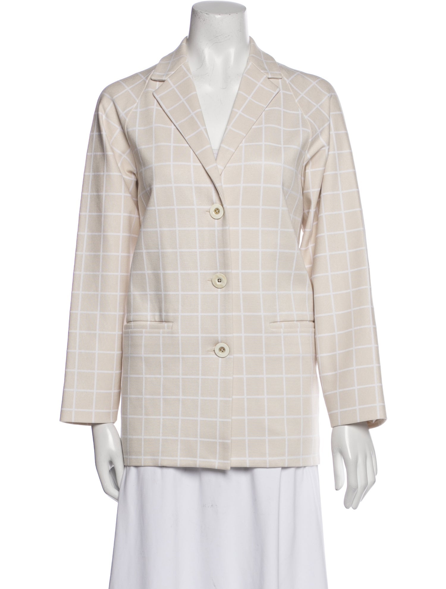 Rosetta Getty Plaid Print Blazer