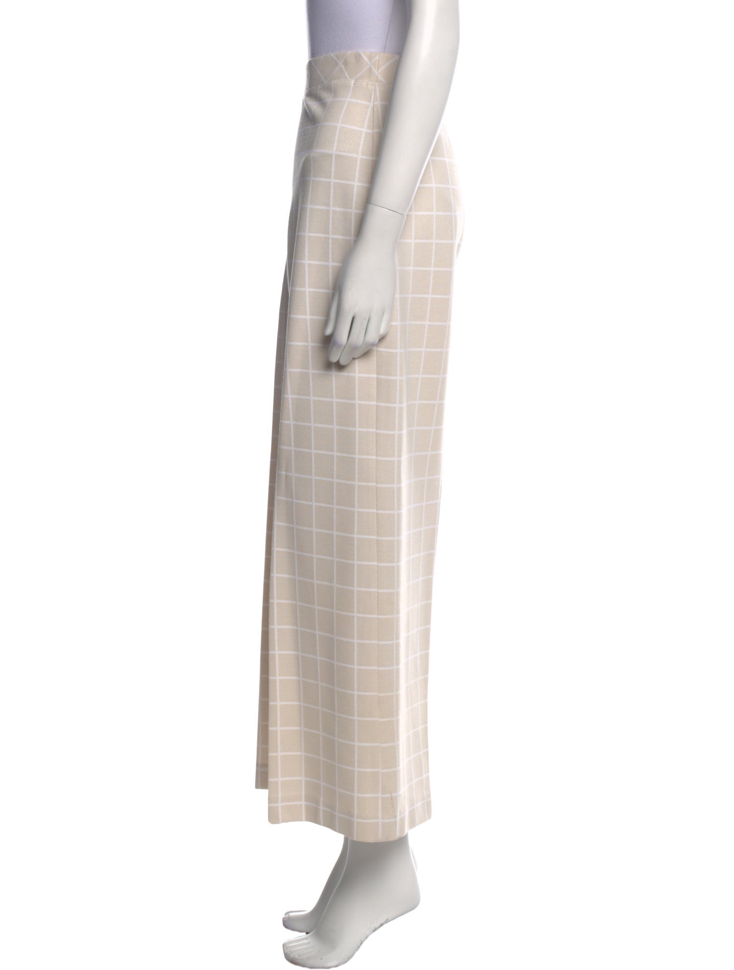 Rosetta Getty Plaid Print Wide Leg Pants