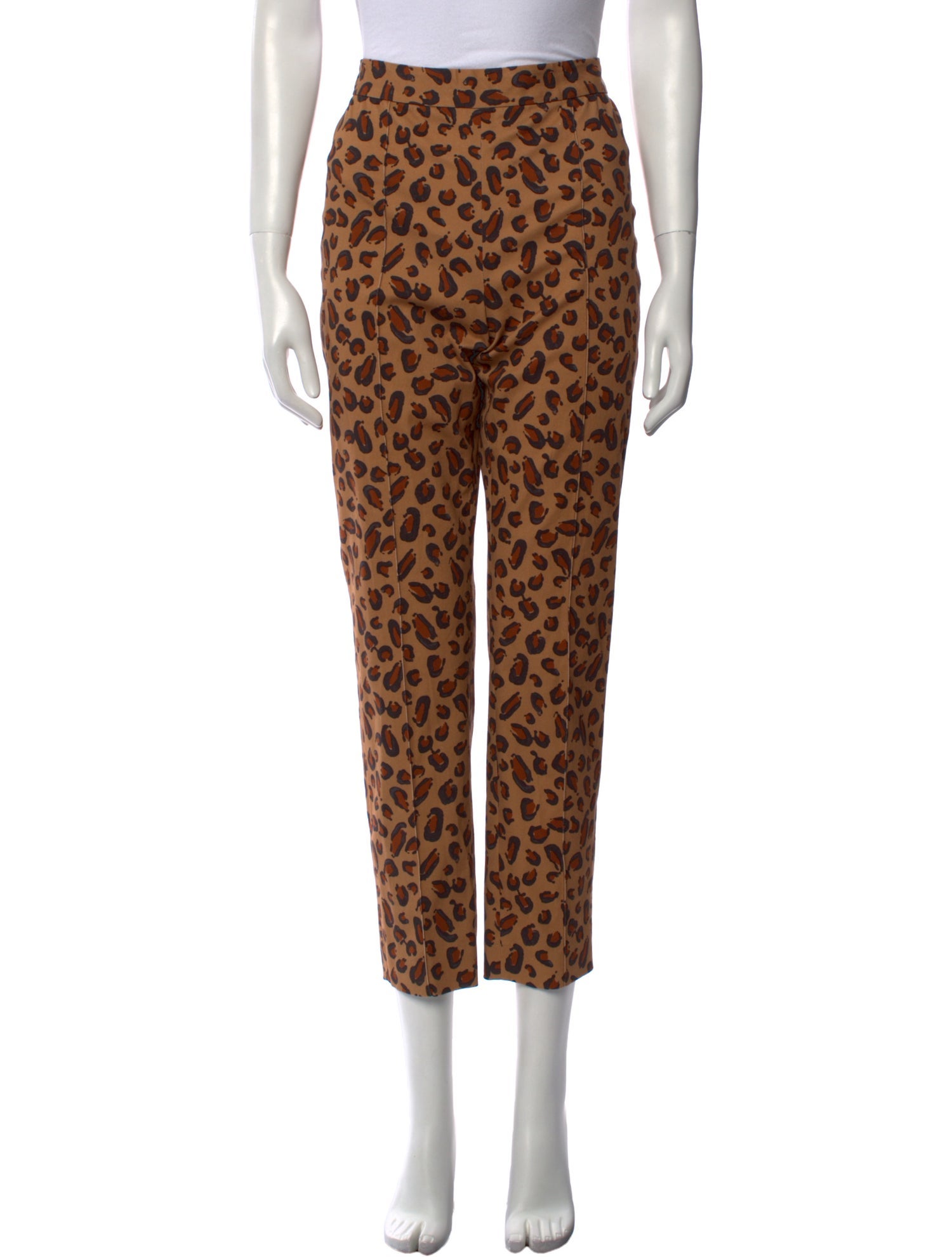 Rosetta Getty Animal Print Straight Leg Pants