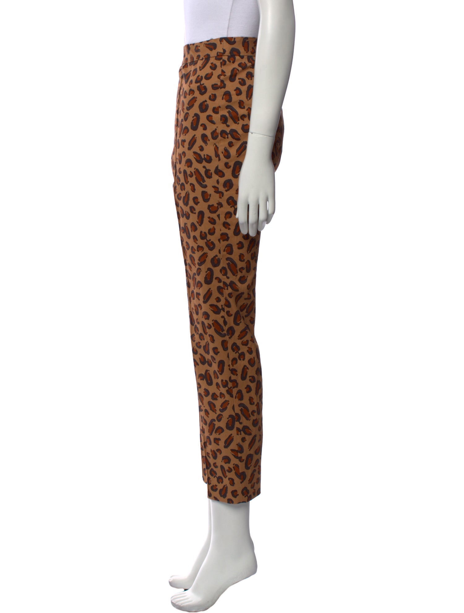 Rosetta Getty Animal Print Straight Leg Pants