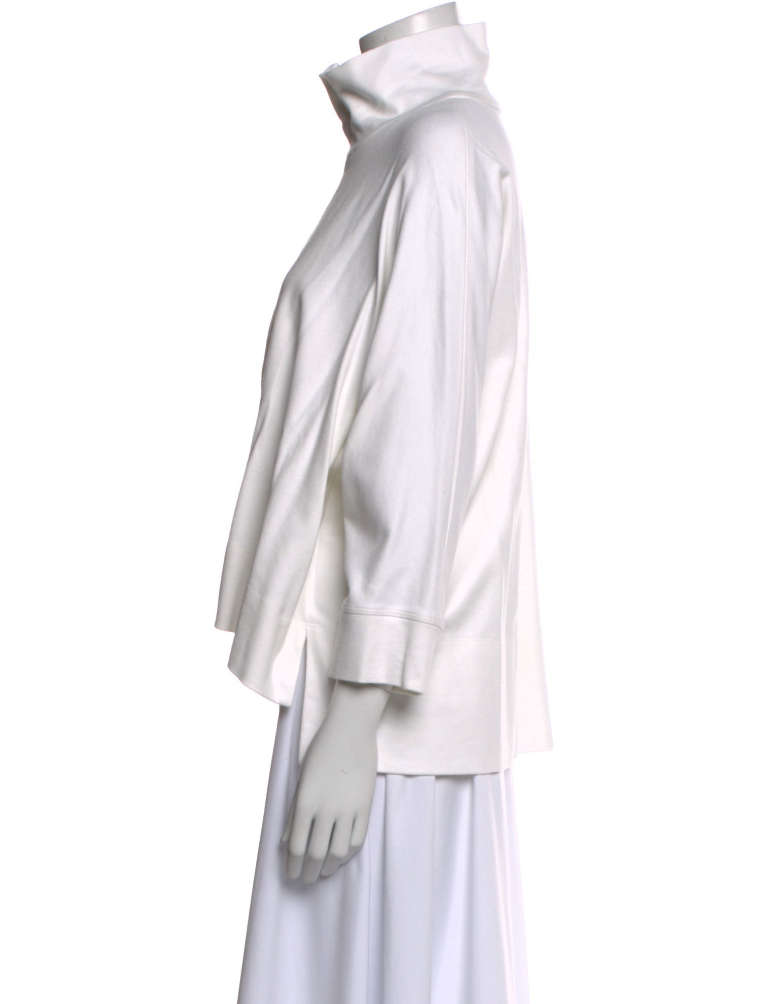 Rosetta Getty Mock Neck Three-Quarter Sleeve Sweatshirt