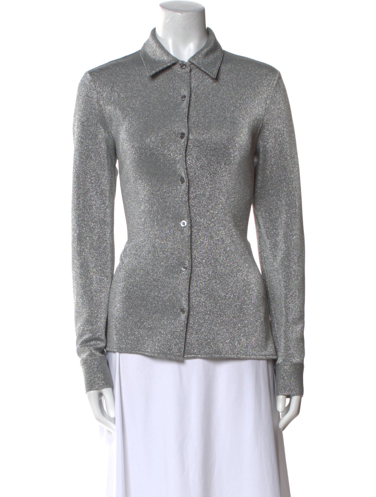 Rosetta Getty Long Sleeve Button-Up Top