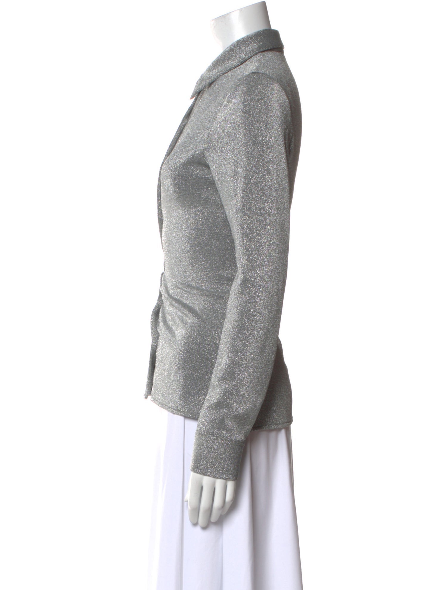 Rosetta Getty Long Sleeve Button-Up Top