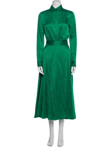 Pre-owned Rosetta Getty Long Dress In Green