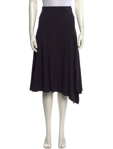 Pre-owned Rosetta Getty Pleated Accents Midi Length Skirt In Blue