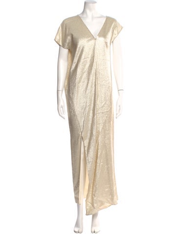 Pre-owned Rosetta Getty V-neck Long Dress