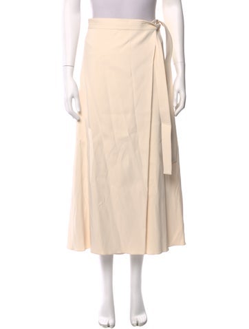 Pre-owned Rosetta Getty Midi Length Skirt In Neutral