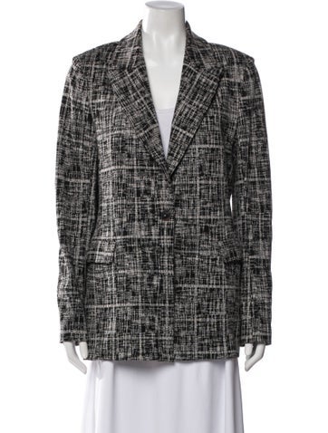 Pre-owned Rosetta Getty Printed Blazer In Black