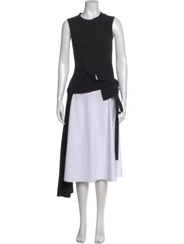 Pre-owned Rosetta Getty Crew Neck Sleeveless Top In Black