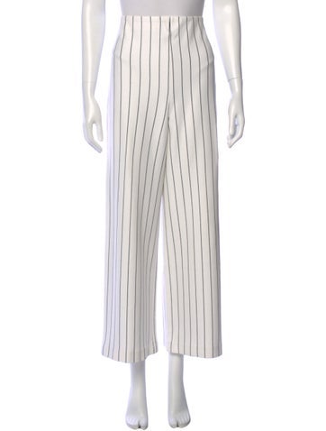 Pre-owned Rosetta Getty Striped Wide Leg Pants In White