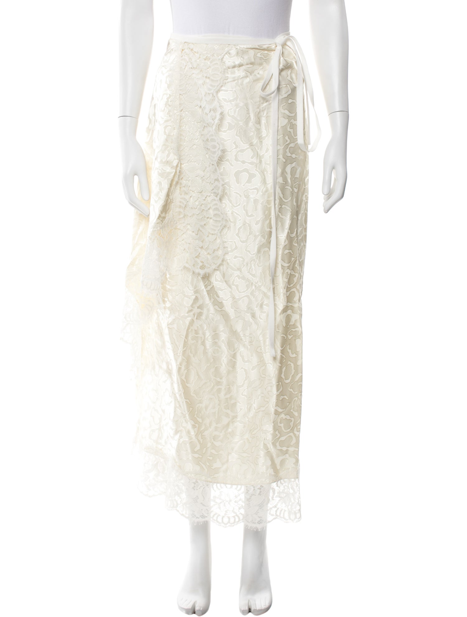 Rosetta Getty Lace Pattern Midi Length Skirt w/ Tags