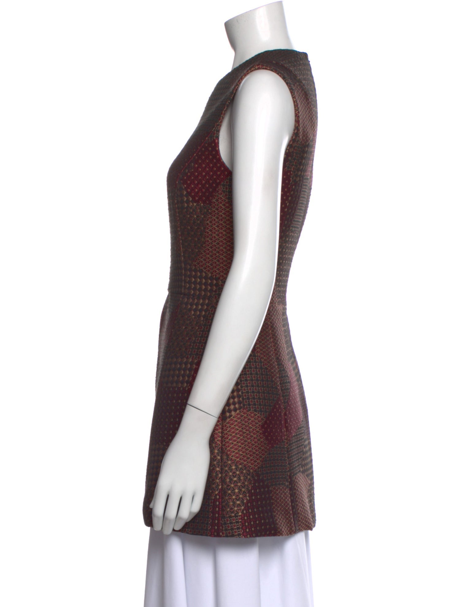 Rosetta Getty Patterned Crew Neck Top