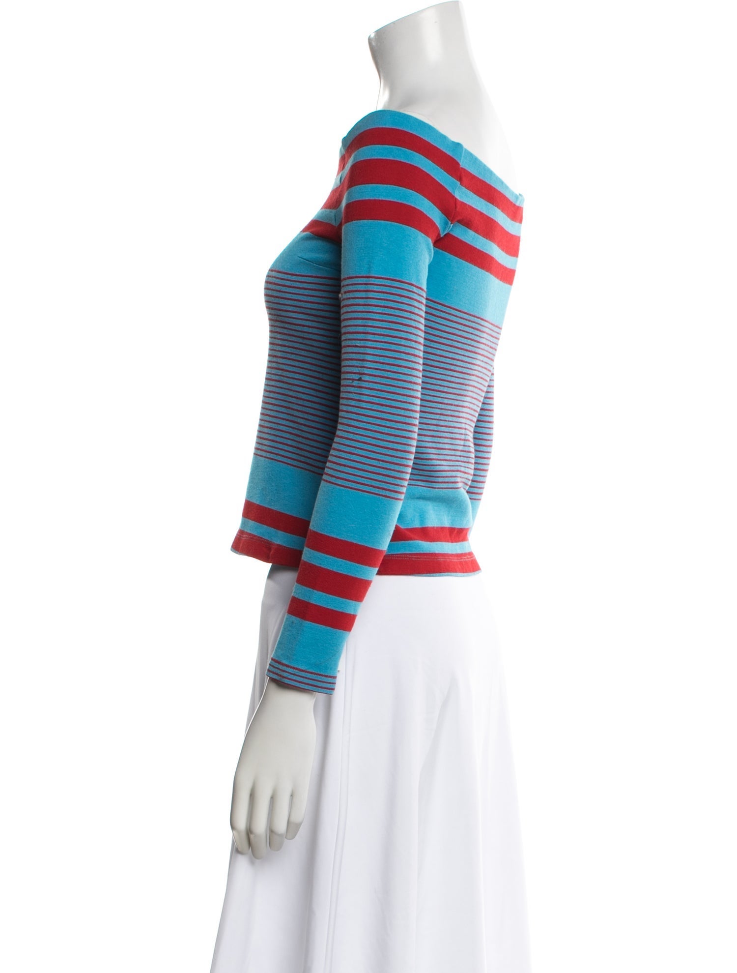 Rosetta Getty Striped Off-The-Shoulder Top