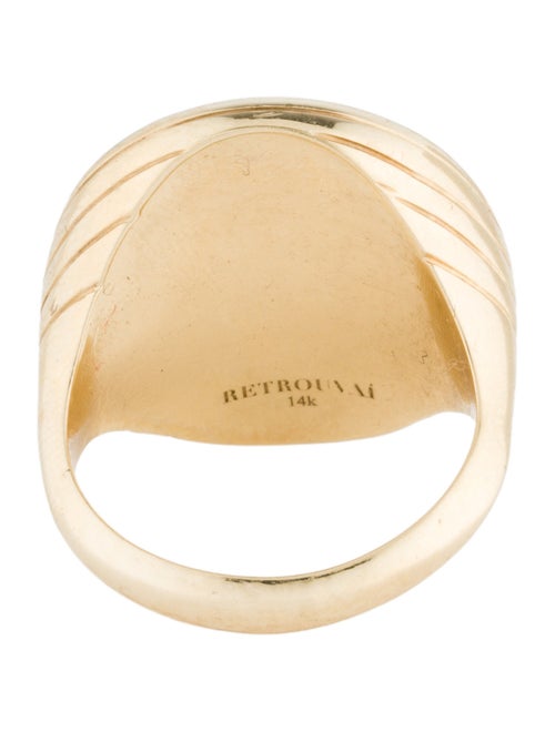 Retrouvai 14K Malachite, Sapphire & Diamond Compass Ring