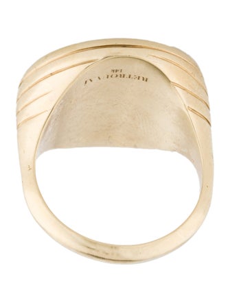 Retrouvai 14K Malachite, Sapphire & Diamond Compass Ring