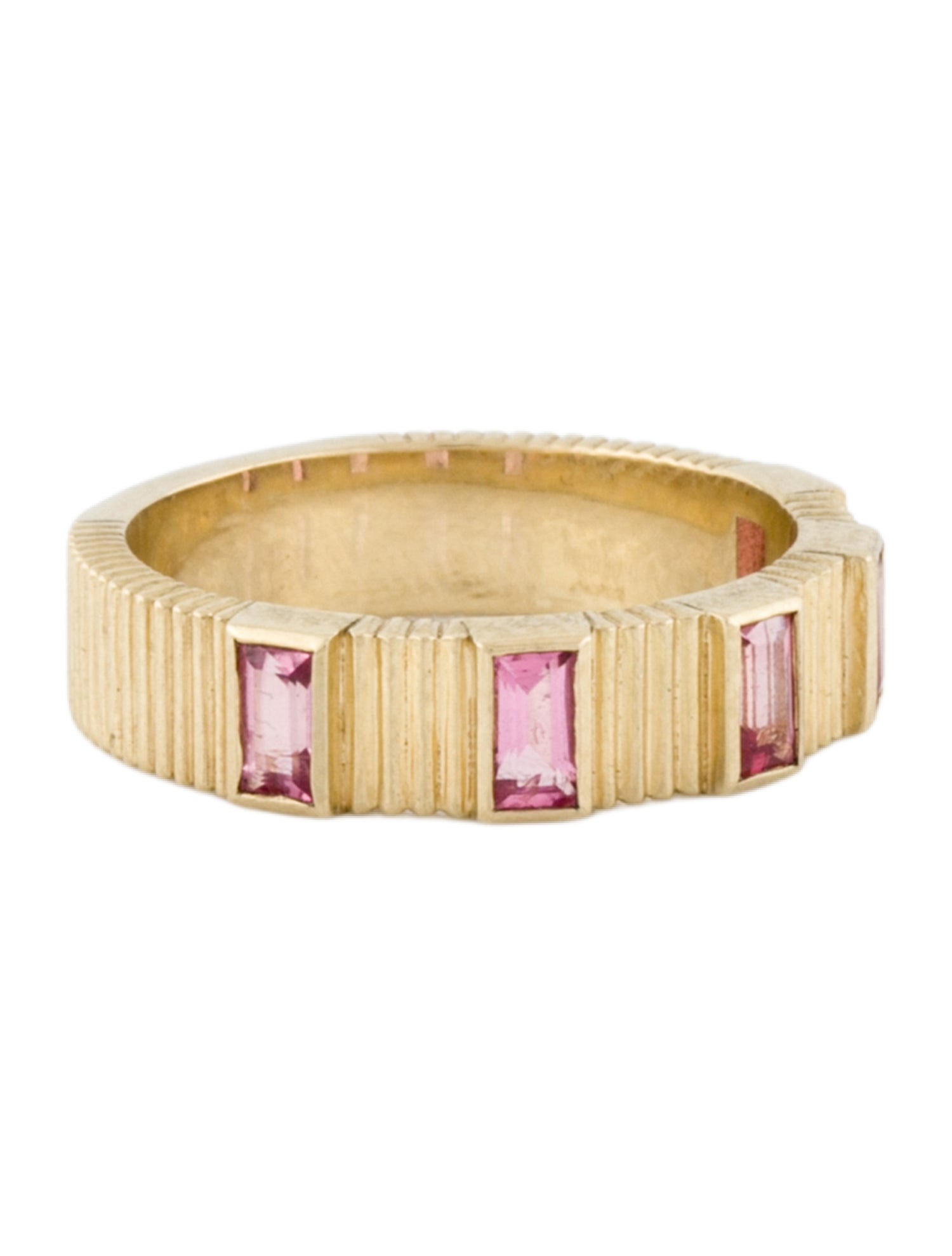 Retrouvai 14K Spinel Pleated Five Stone Band