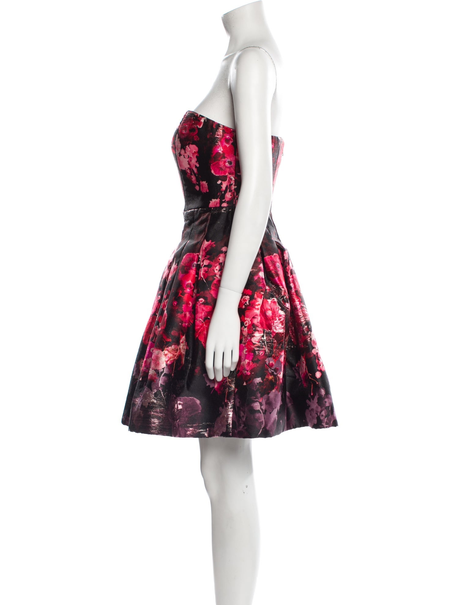 Rubin Singer Floral Print Strapless Tunic