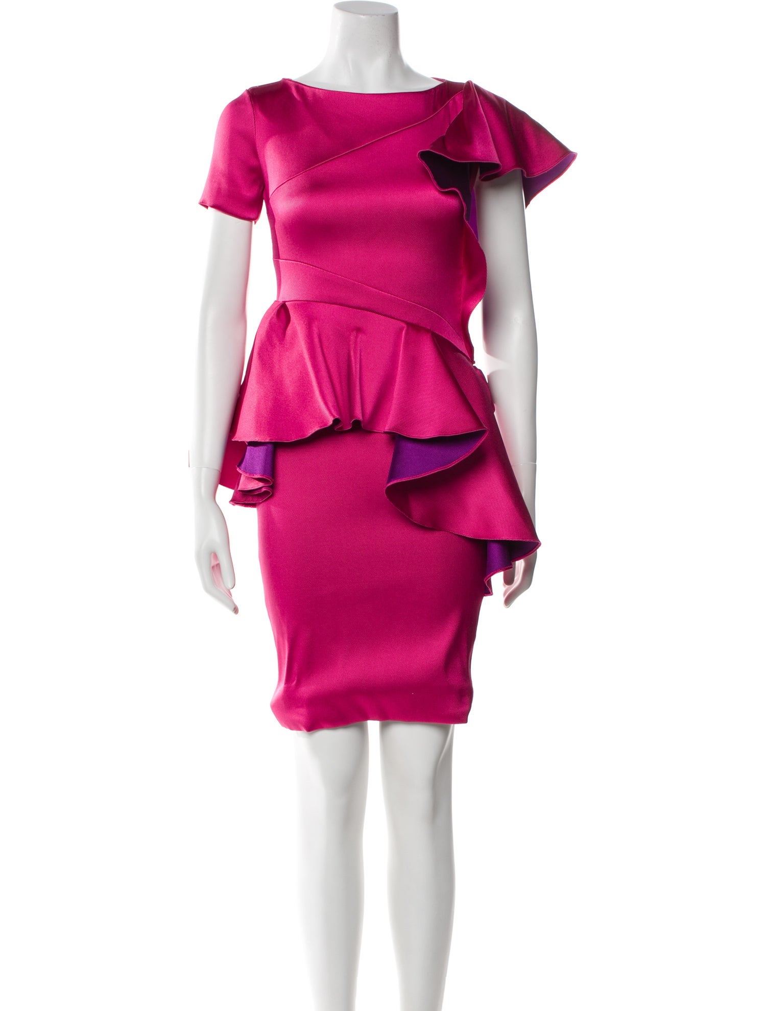 Rubin Singer Bateau Neckline Mini Dress