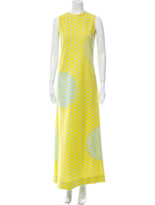 Rudi Gernreich Printed Long Dress Green
