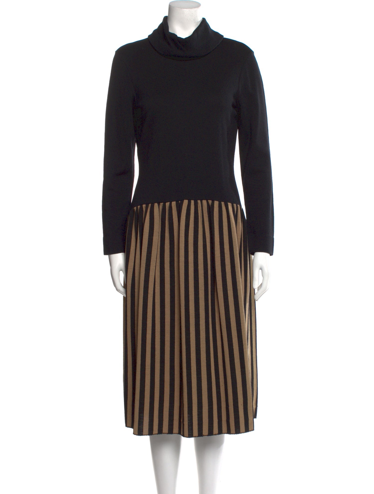 Rudi Gernreich Striped Midi Length Dress