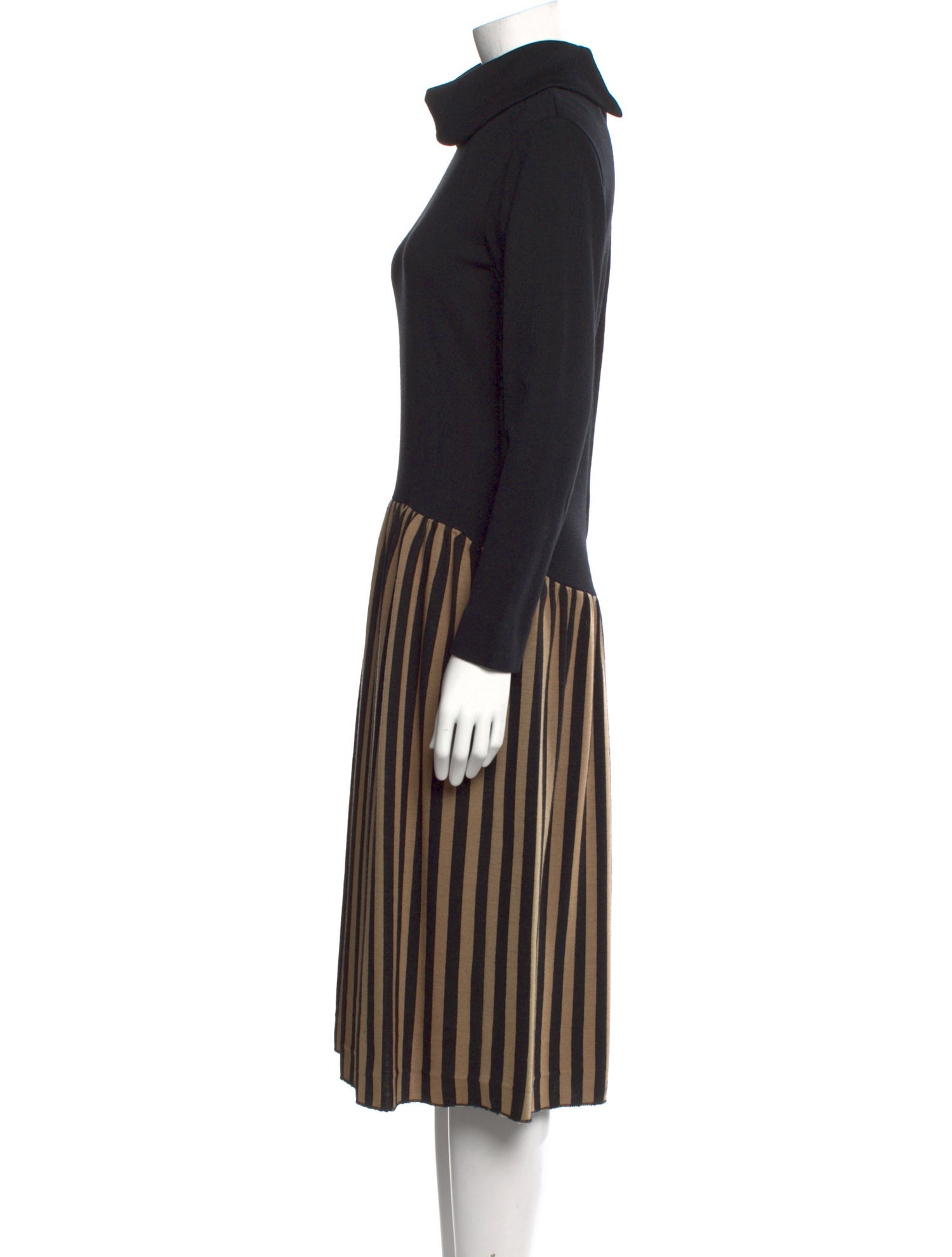 Rudi Gernreich Striped Midi Length Dress