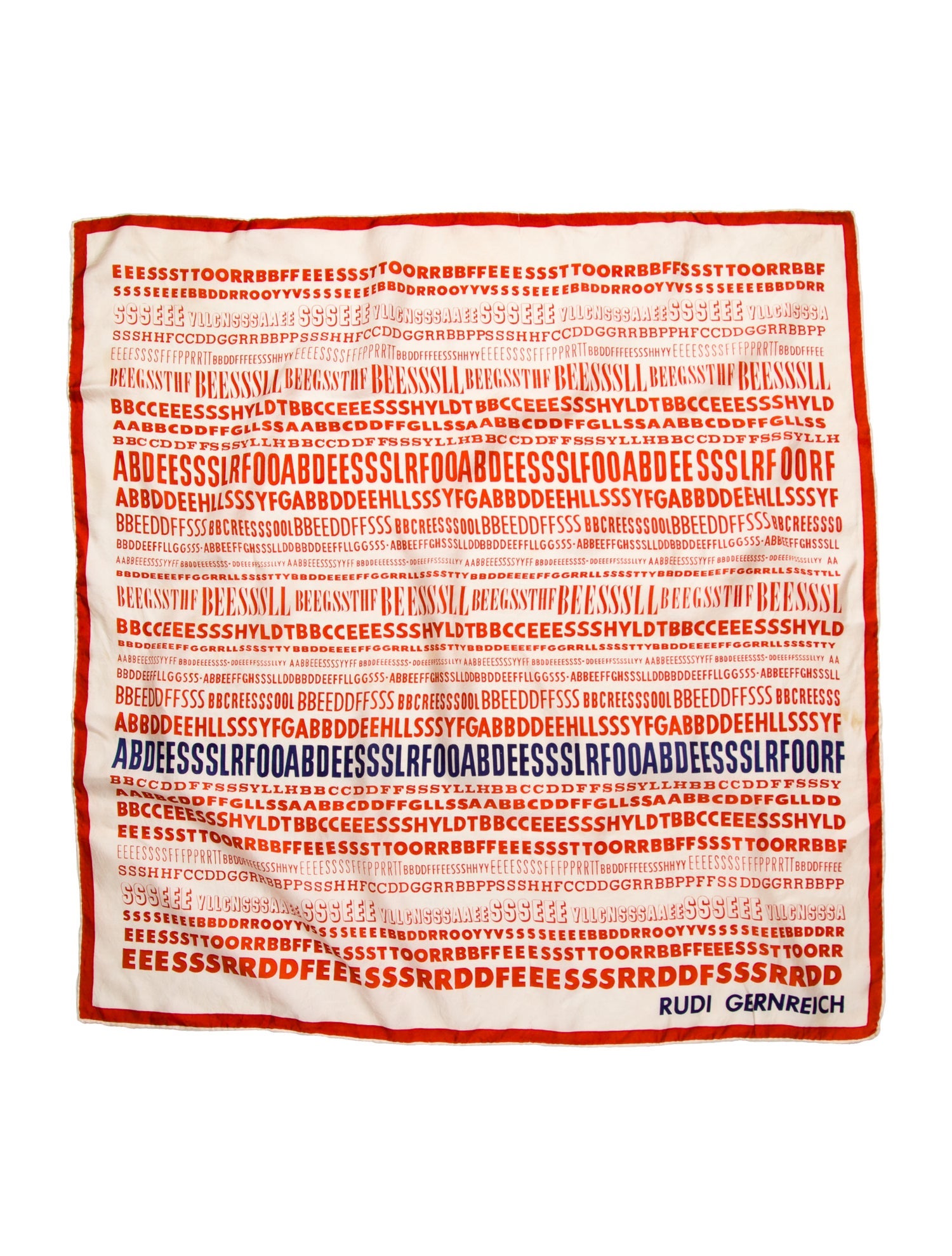Rudi Gernreich 'Typeface' Silk Bandana