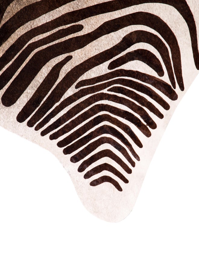 Rug Ponyhair Rug 5'5", 5'2" Brown Small & Entryway Rugs, Rugs