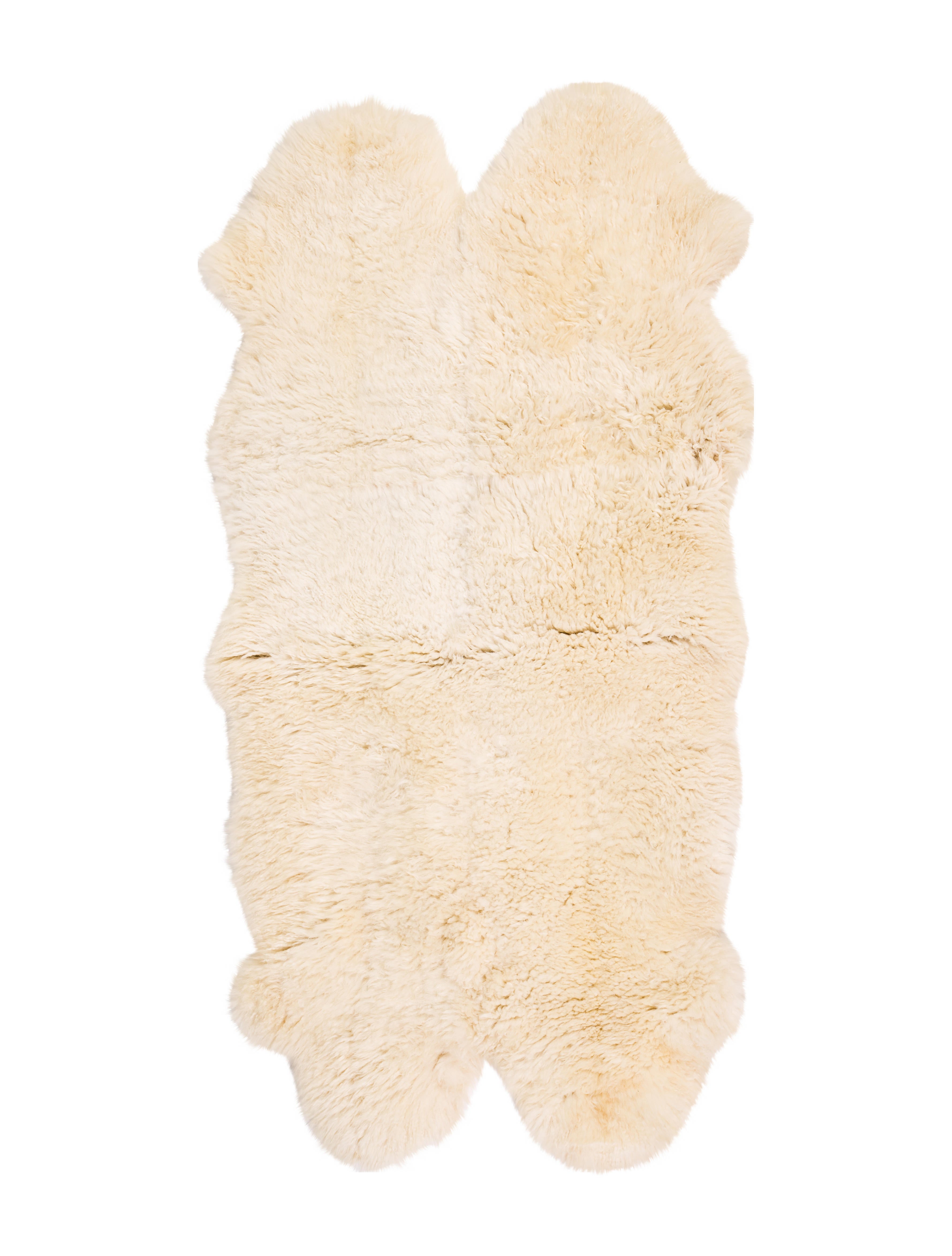 Rug Lambskin Rug 6' x 3' White Small & Entryway Rugs, Rugs RUG20539