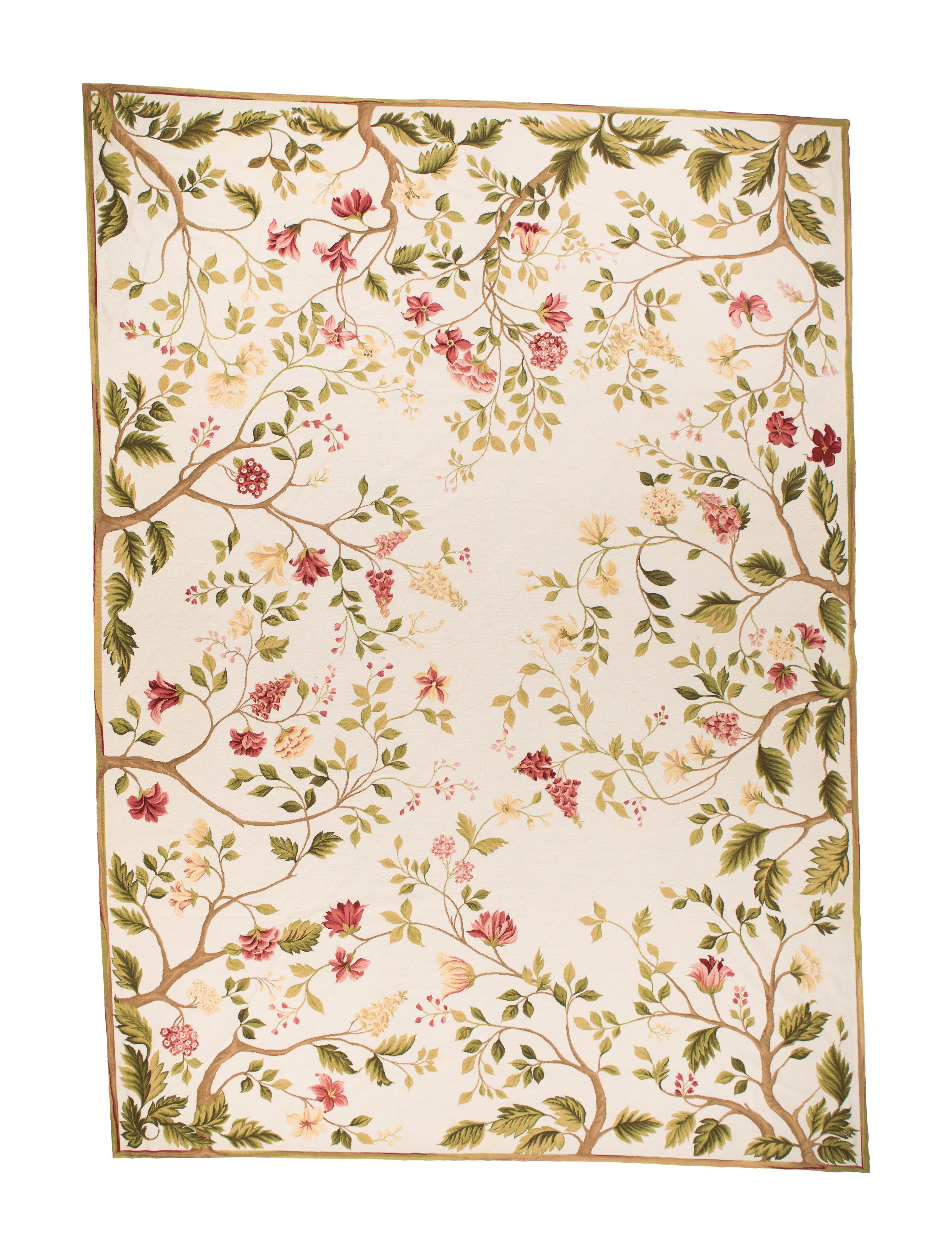 Rug Asmara Spring Needlepoint Rug 10' x 14' Green Area Rugs, Rugs