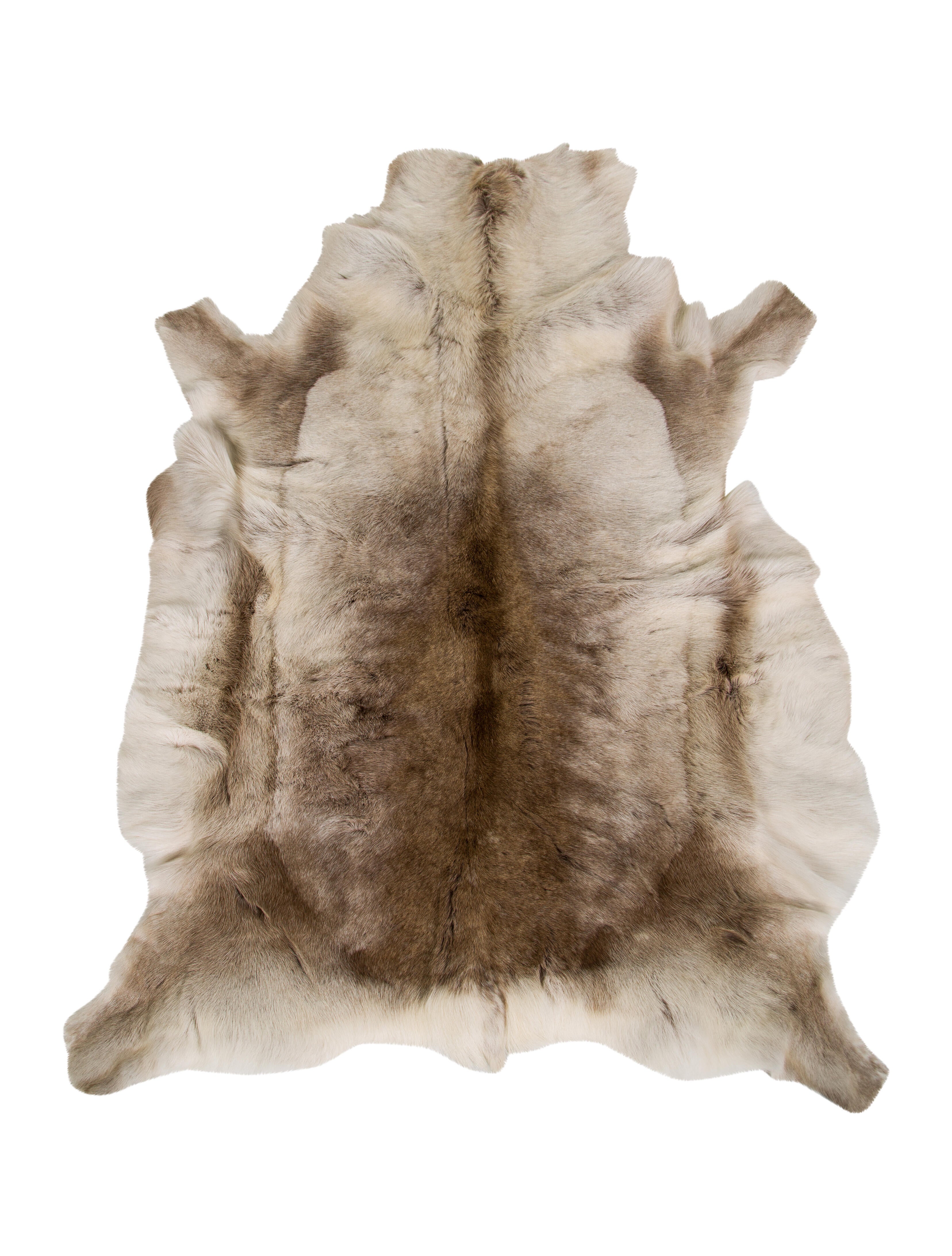 Rug Reindeer Hide Rug 3'9" x 5'1" Brown Small & Entryway Rugs, Rugs