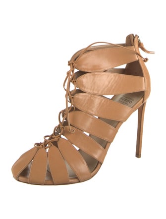 Francesco Russo Leather T-Strap Pumps