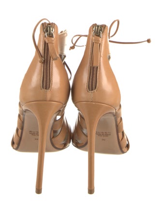 Francesco Russo Leather T-Strap Pumps