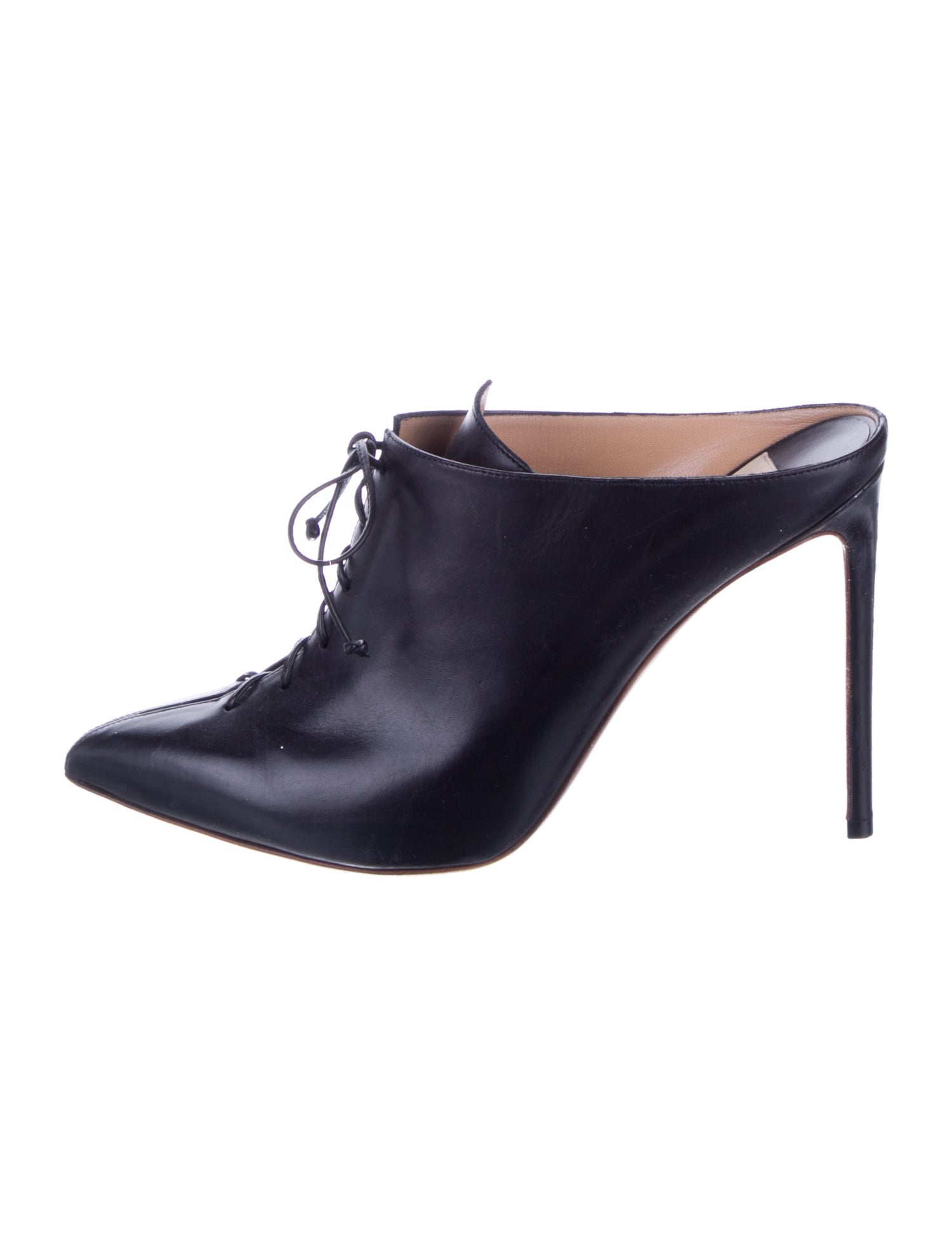 Francesco Russo Leather Mules