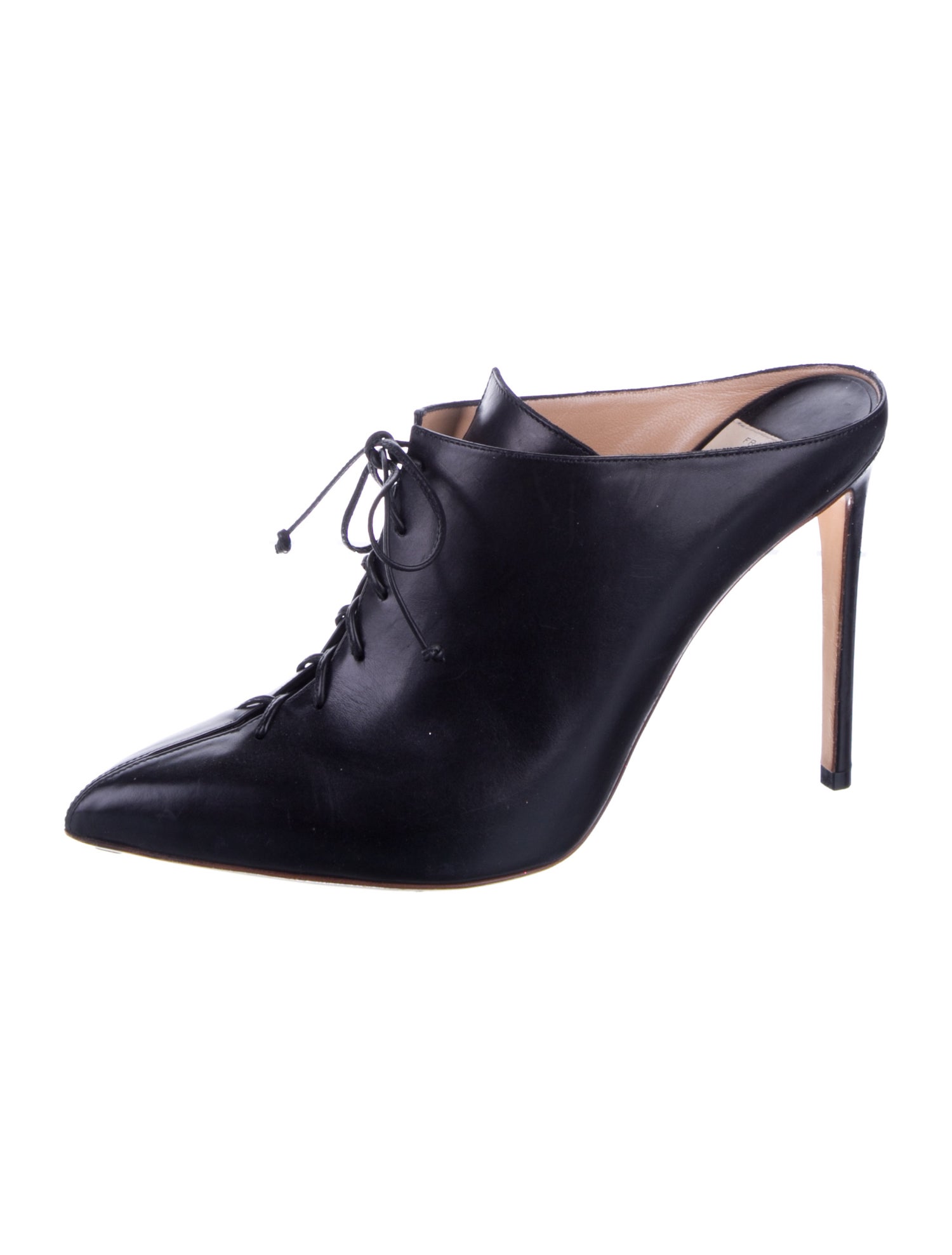 Francesco Russo Leather Mules