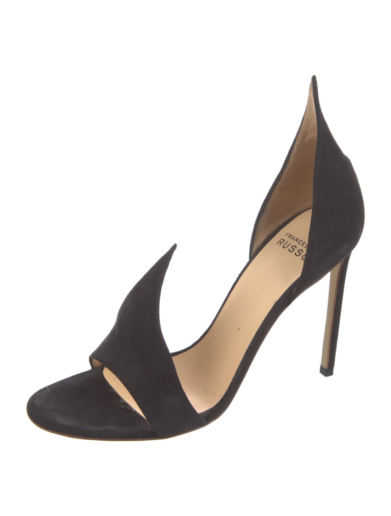 Francesco Russo Suede D'Orsay Pumps