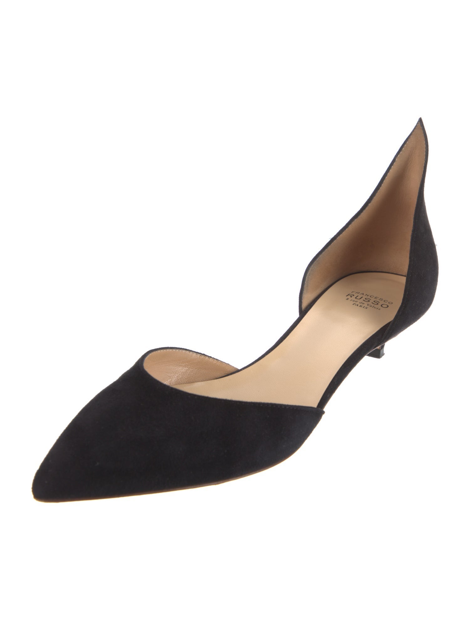 Francesco Russo Suede D'Orsay Pumps