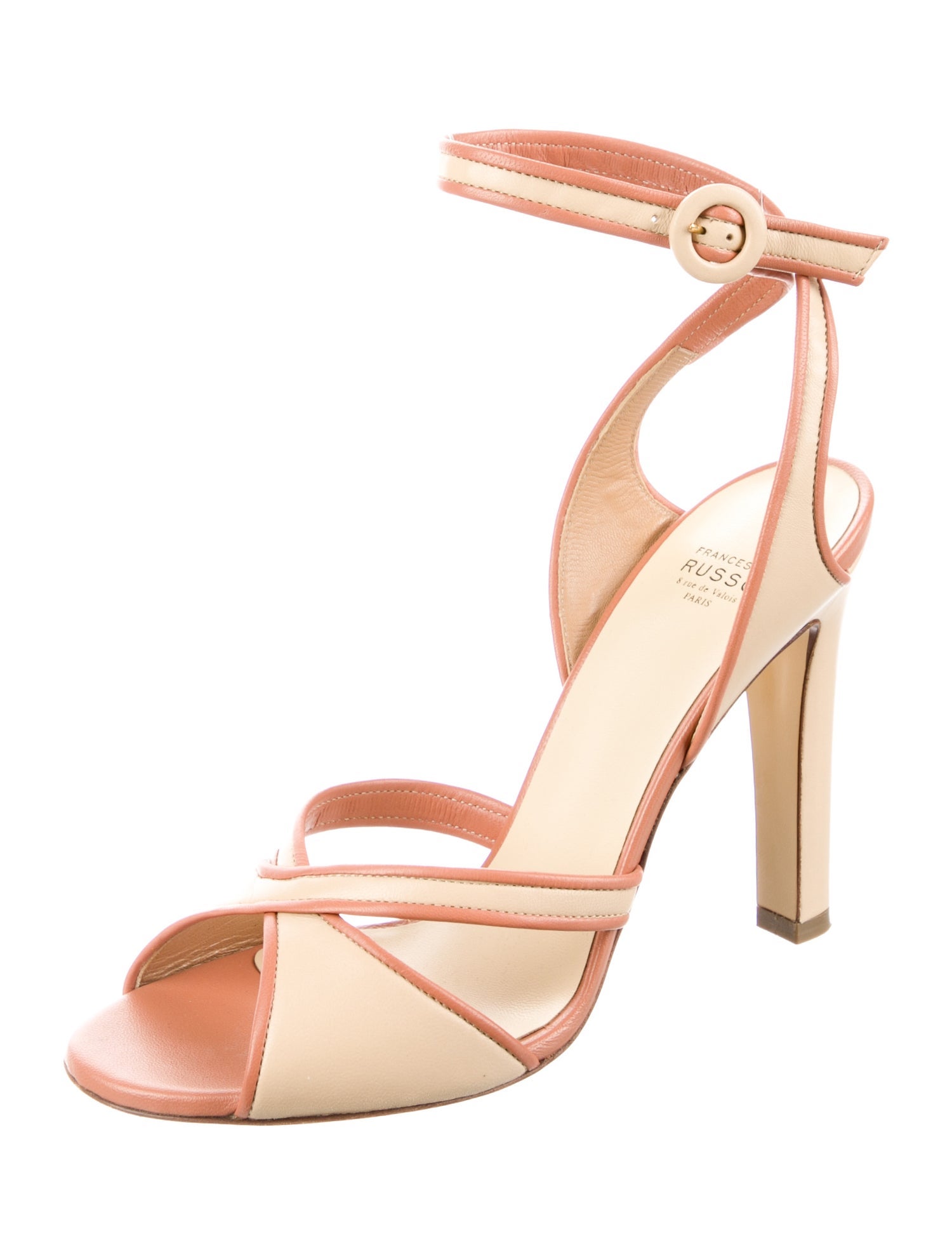 Francesco Russo Leather Cutout Accent Sandals