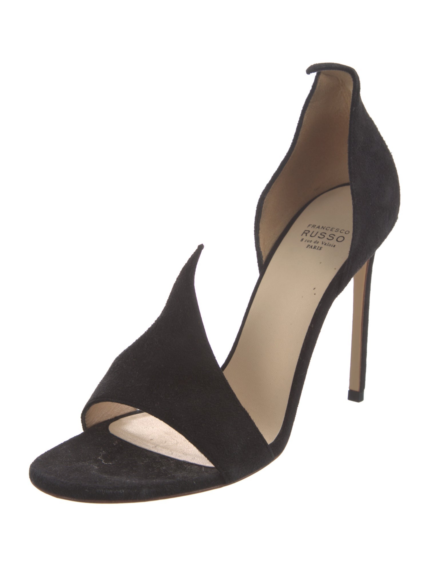 Francesco Russo Suede D'Orsay Pumps