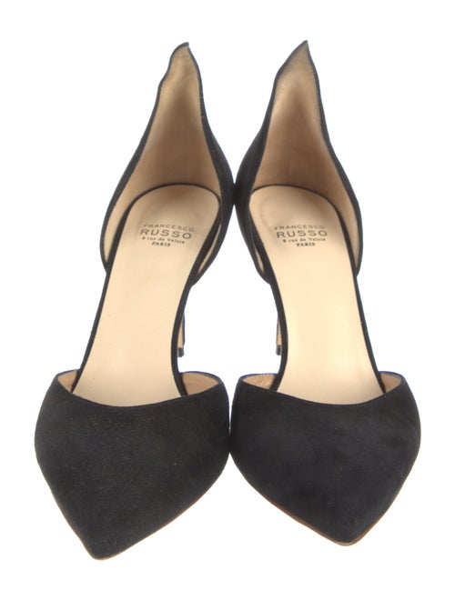 Francesco Russo Suede D'Orsay Pumps